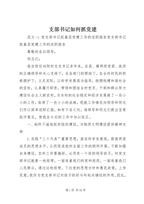 支部书记如何抓党建.docx
