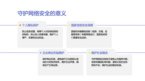 糖果色清新简约网络安全教育培训PPT模板