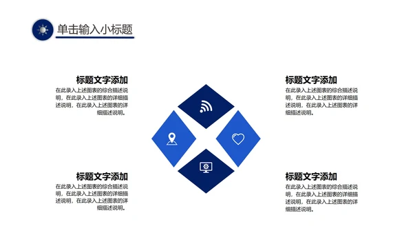 蓝色企业商业计划汇报书PPT模板