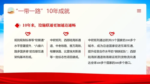 一带一路十周年PPT课件第三届“一带一路”国际合作高峰论坛PPT课件