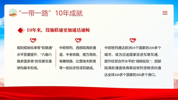 一带一路十周年PPT课件第三届“一带一路”国际合作高峰论坛PPT课件