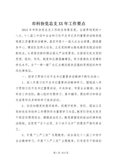 市科协党总支XX年工作要点.docx