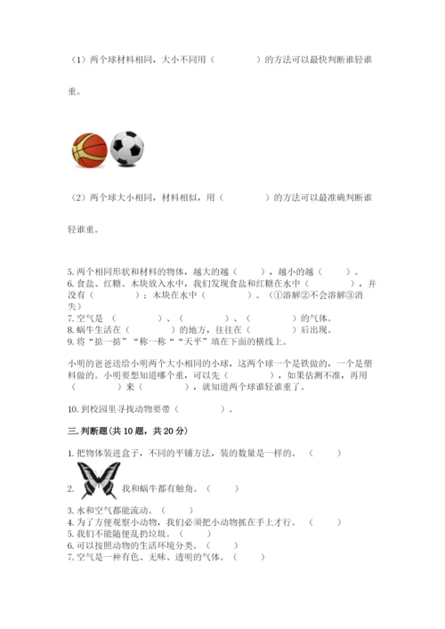 教科版一年级下册科学期末测试卷精品（完整版）.docx