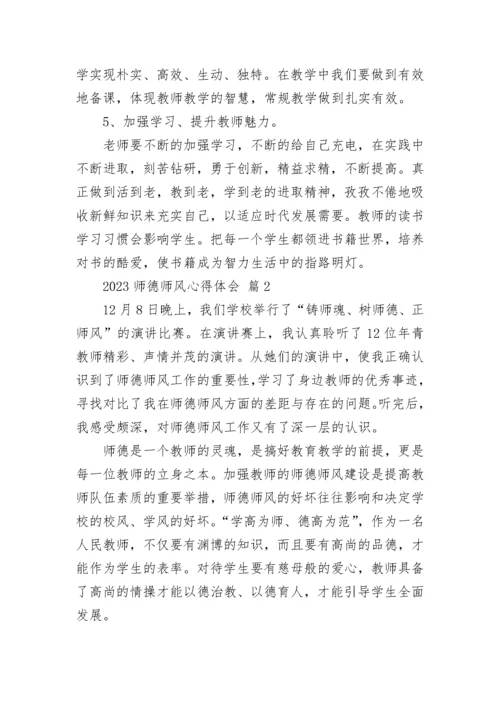 2023师德师风心得体会.docx