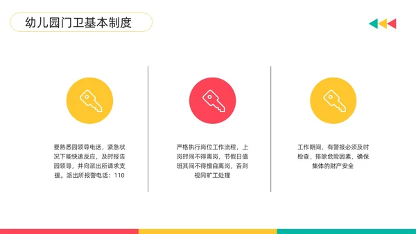 黄粉简约幼儿园门卫培训PPT模板宣传PPT动态PPT幼儿园培训