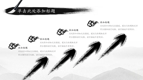 水墨中国风古筝文化PPT模板