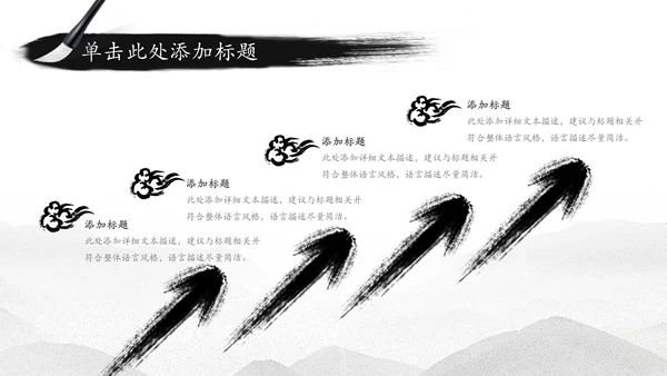 水墨中国风古筝文化PPT模板