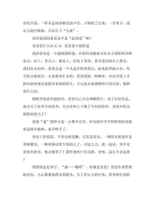 爸爸是什么作文