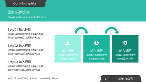 绿色系大气欧美商务风企业宣传通用PPT模板