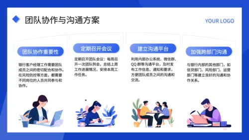 蓝色扁平风述职报告PPT
