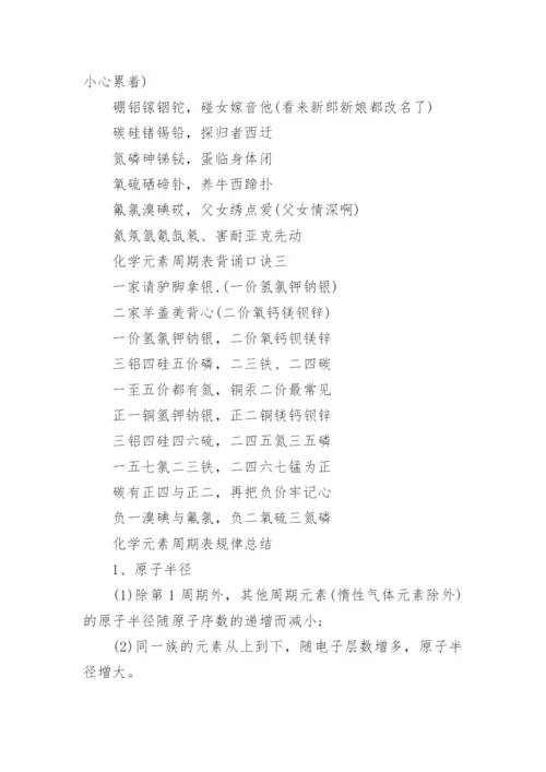 化学元素周期表背诵口诀.docx