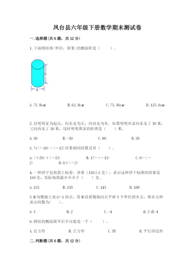凤台县六年级下册数学期末测试卷完整.docx