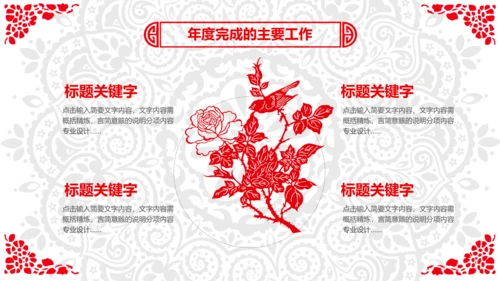 喜庆剪纸民俗狗年新年春节元旦联欢会PPT