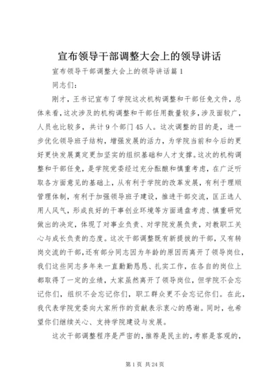 宣布领导干部调整大会上的领导讲话.docx