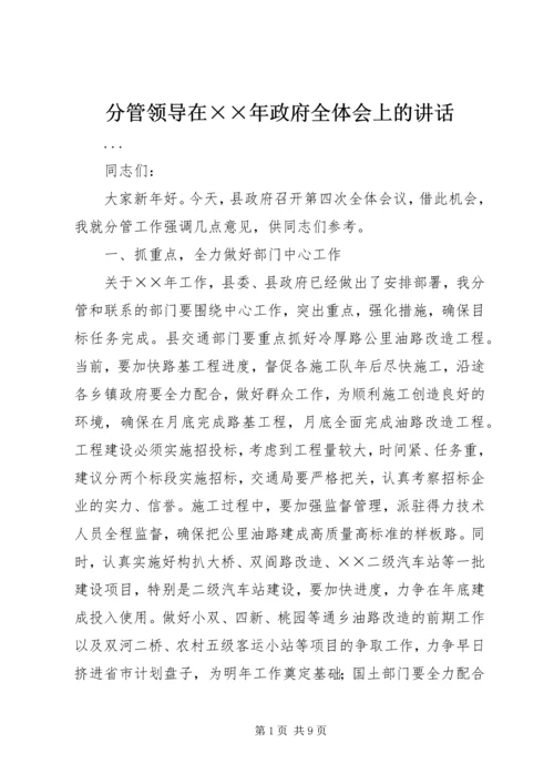 分管领导在××年政府全体会上的讲话 (2).docx