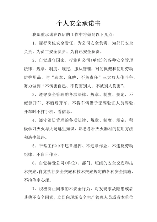 个人安全承诺书.docx