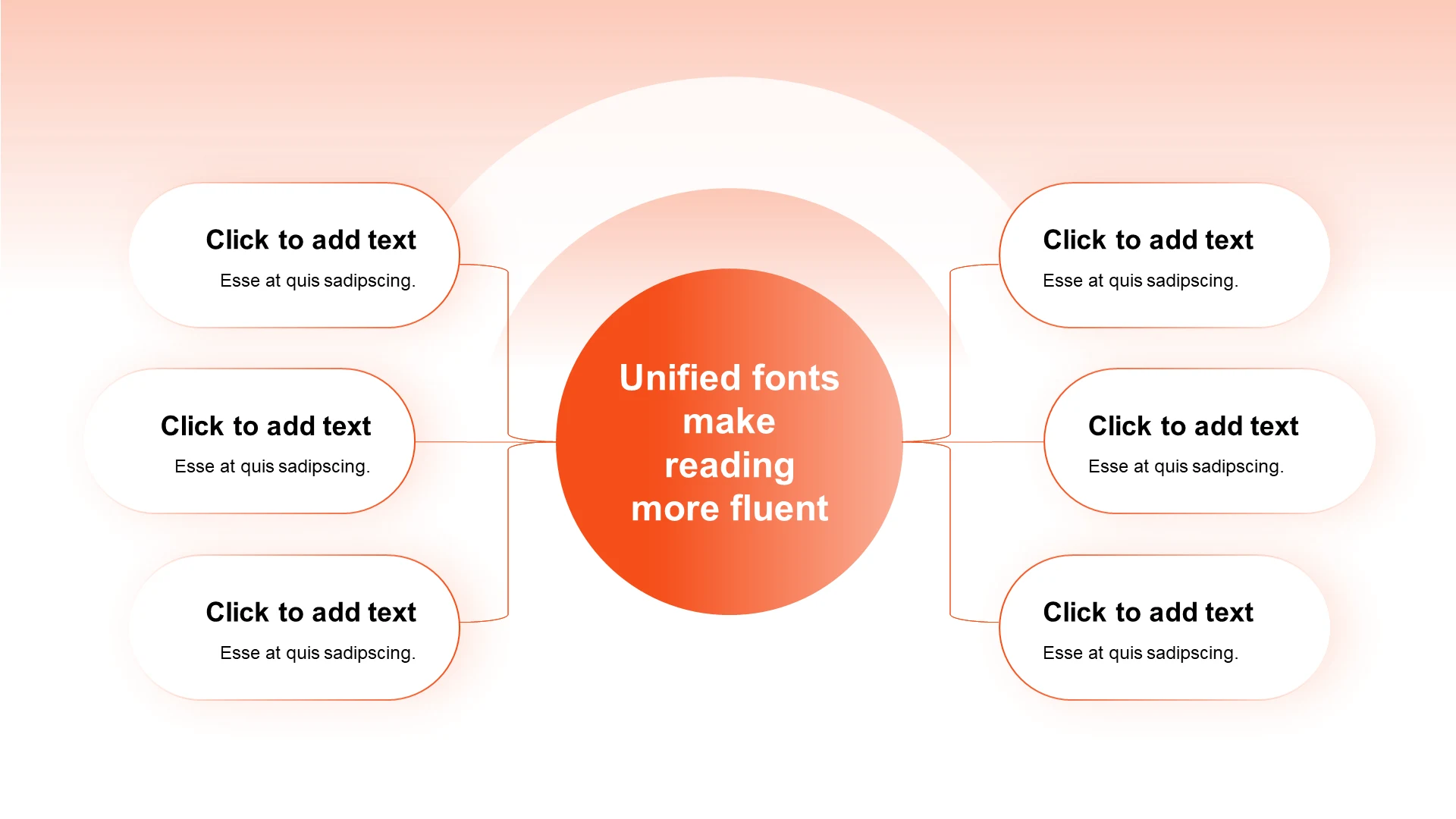 渐变纯文字PPT层次结构