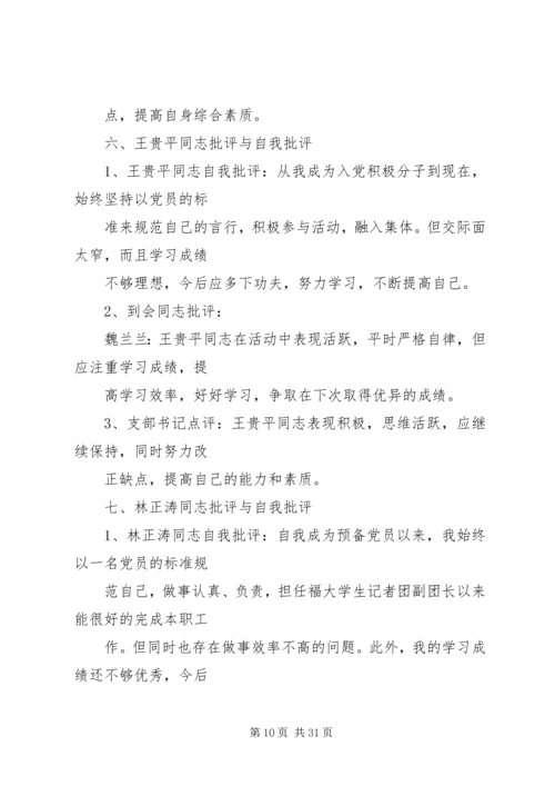 党员民主生活会会议纪录.docx