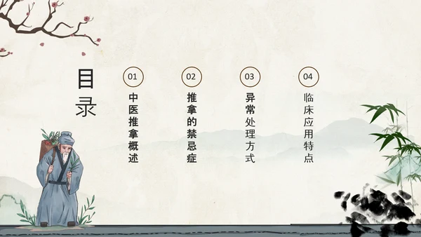 中医推拿传统医学传承中医药文化PPT模板