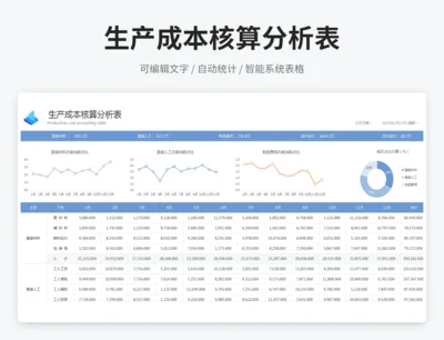 生产成本核算分析表