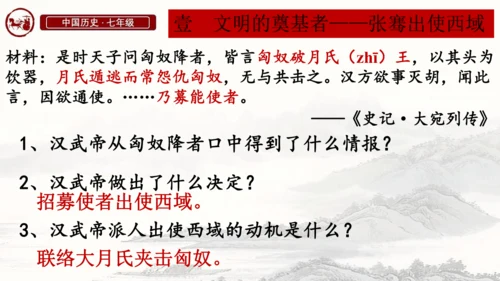 第14课 丝绸之路的开通与西域经营 课件-统编版（2024）七年级历史上册