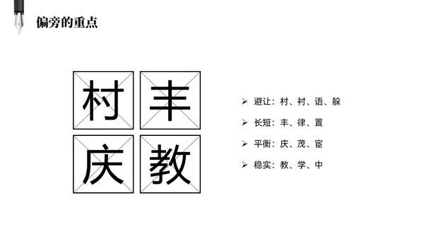 黑白简约商务硬笔书法培训课件PPT