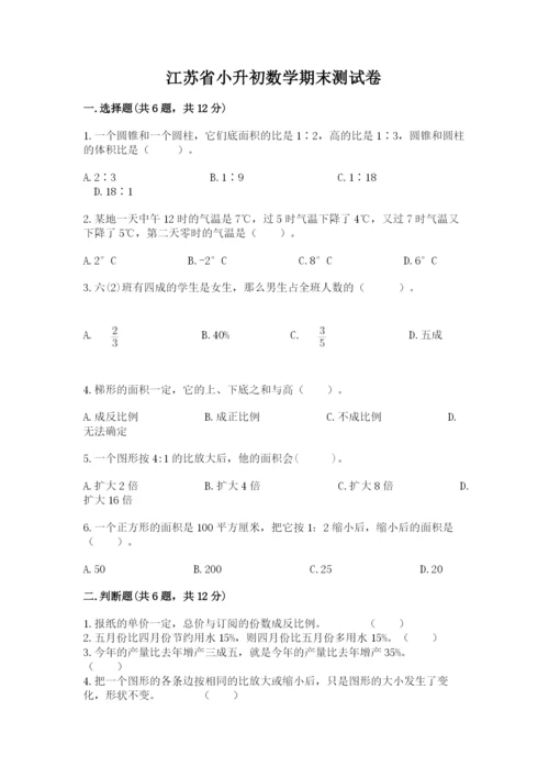 江苏省小升初数学期末测试卷ab卷.docx