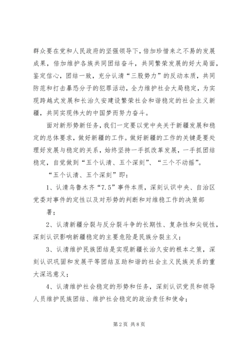 新疆维稳工作心得.docx