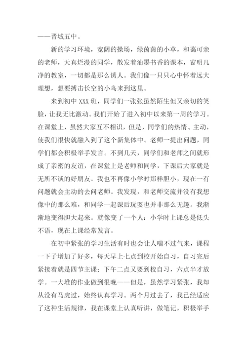 上中学以后作文.docx