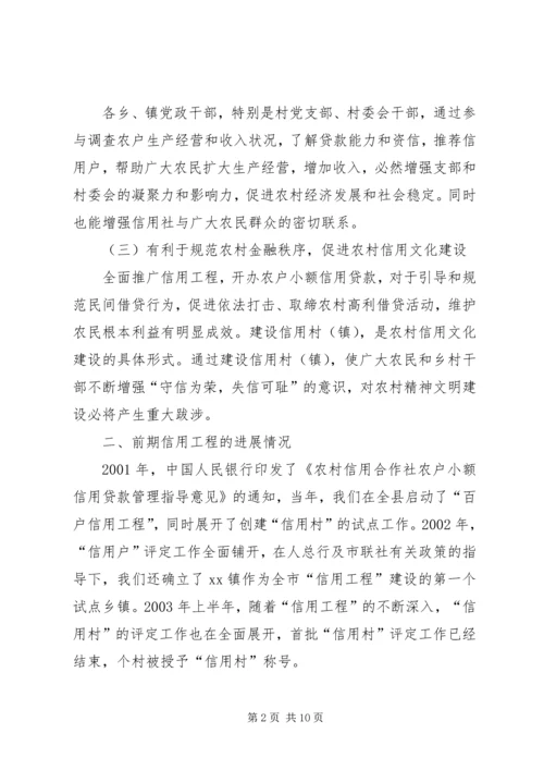 农村信用工程中期推动会议上的发言.docx
