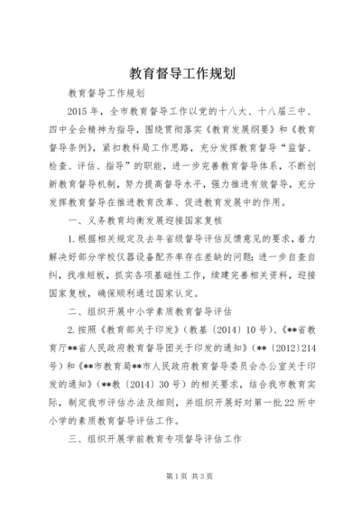 教育督导工作规划.docx