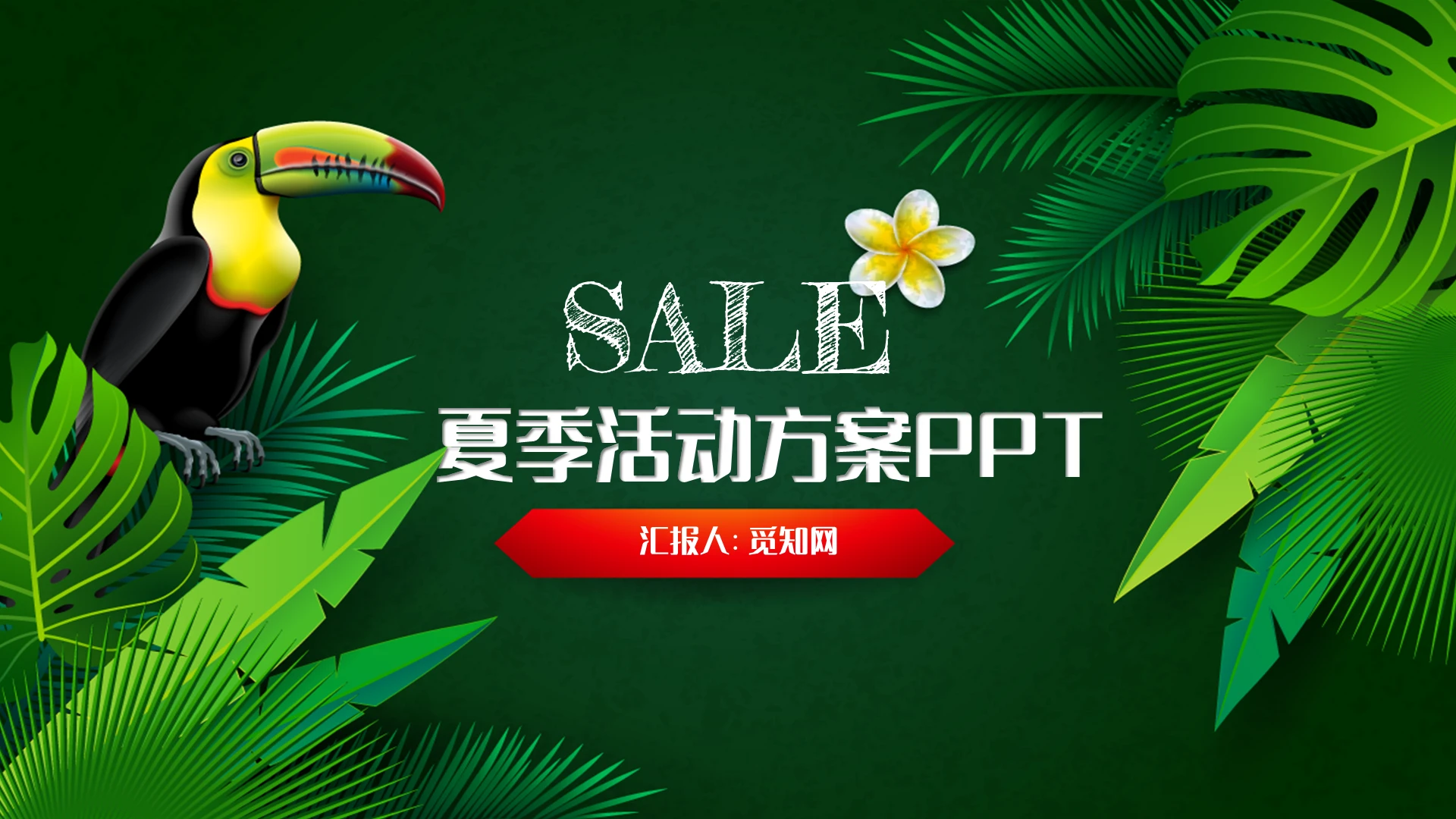 绿色小清新夏日活动促销活动策划PPT模板夏天