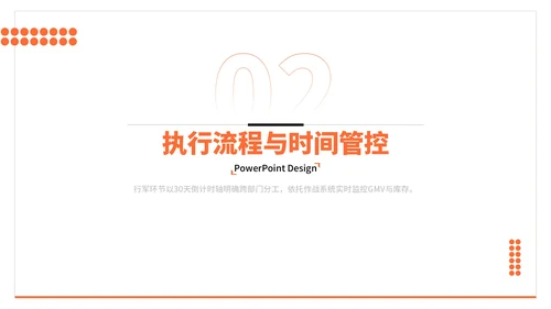 橙色简约风电商促销活动执行PPT模板