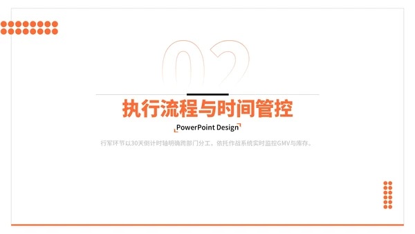 橙色简约风电商促销活动执行PPT模板