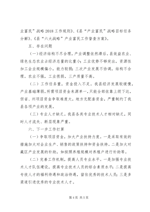 产业富民工作自查报告.docx