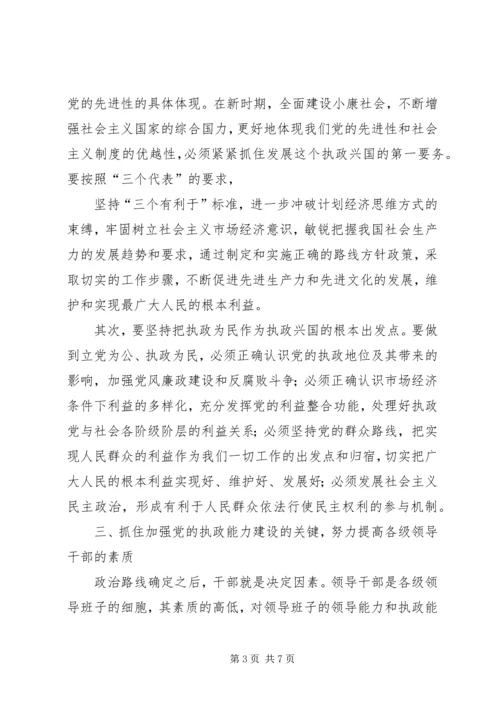提高党的执政能力建设必须抓好五个环节.docx