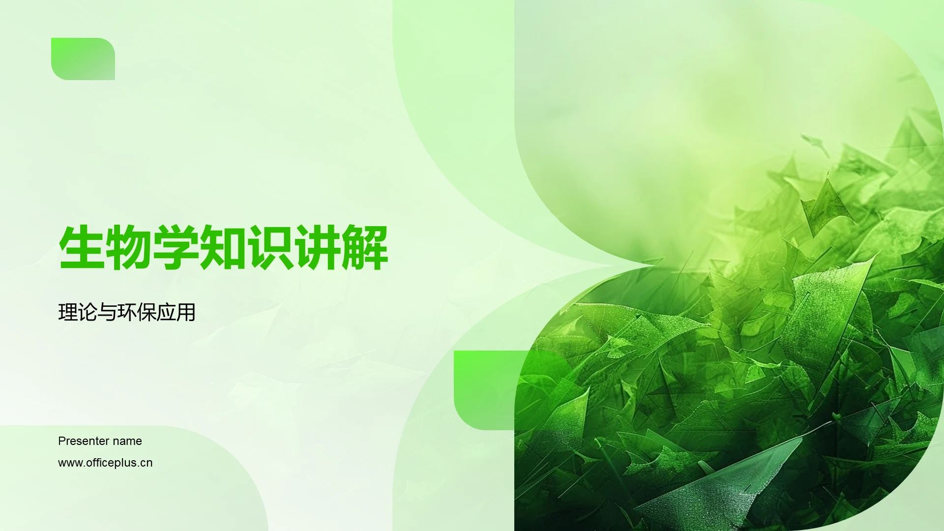 生物学知识讲解PPT模板