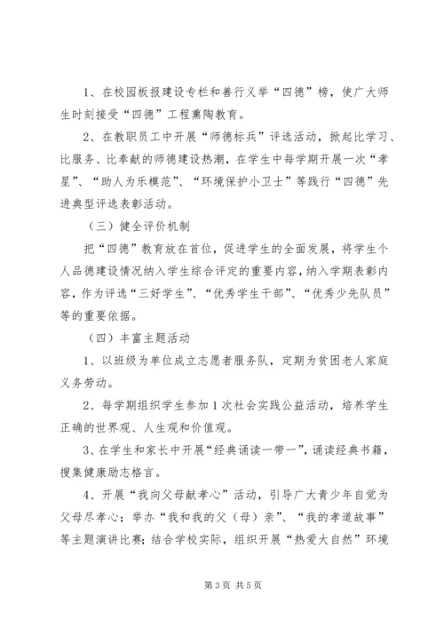 老庄小学四德实施方案.docx