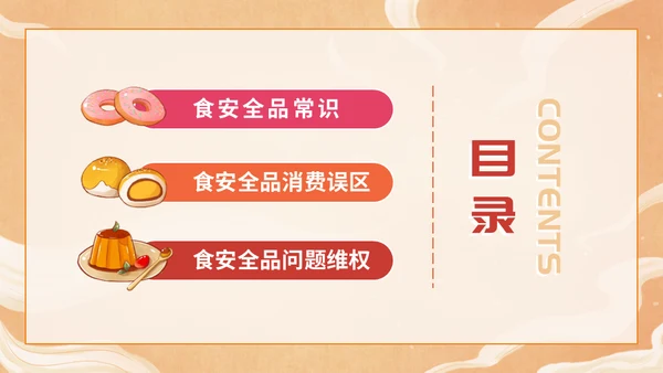 关注食品安全美食料理吃快餐通用PPT模板