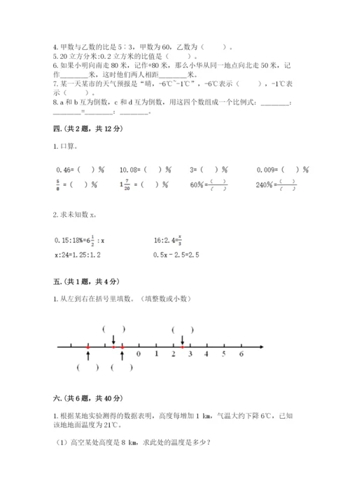 青岛版六年级数学下册期末测试题附答案（模拟题）.docx