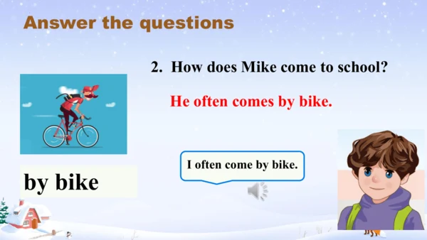 Unit 2 Ways to go to school 单元复习  课件(共40张PPT)