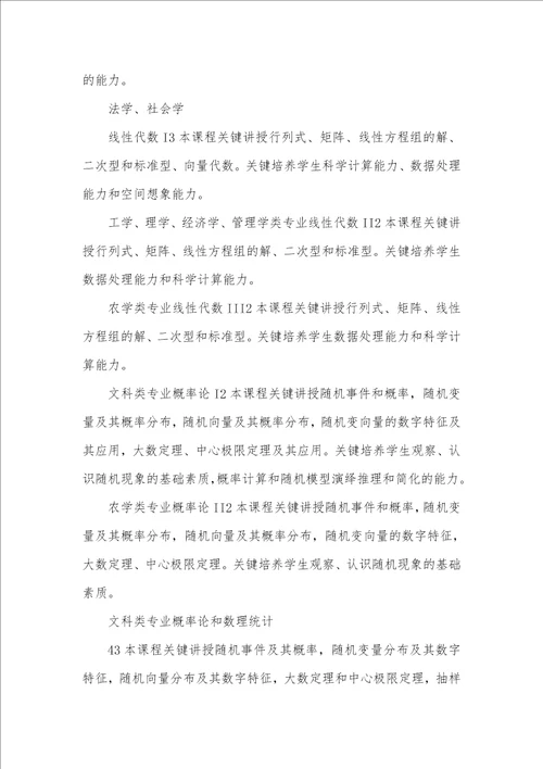2021年通识教育课程设置方案