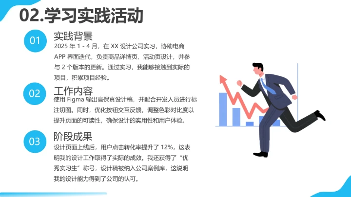 蓝色视觉传达与设计专业大学生求职综合展示职业生涯规划通用PPT