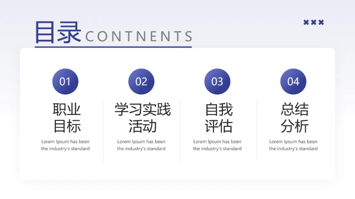 计算机科学与技术专业大学生职业生涯规划发展展示PPT模版