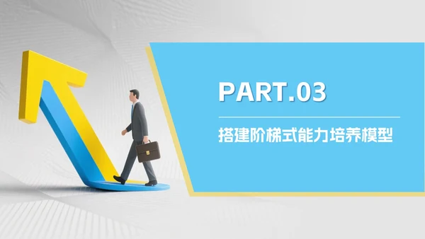 黄蓝色微立体简约大学生职业规划PPT模板