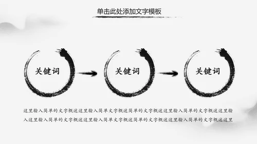 水墨中国风中华武魂武术笑傲江湖PPT模板