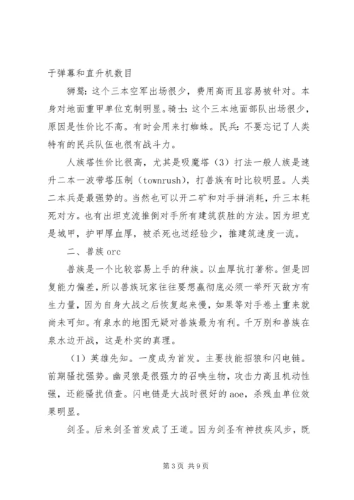 打魔兽的一点心得体会.docx
