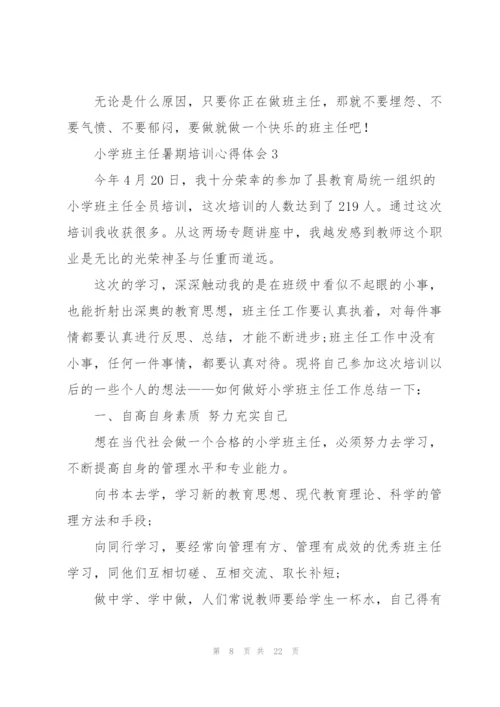 小学班主任暑期培训心得体会.docx