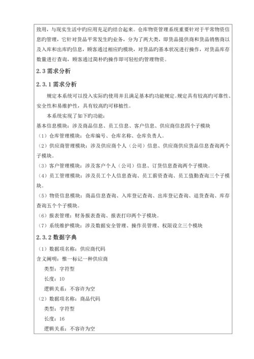 仓储物资基础管理系统.docx