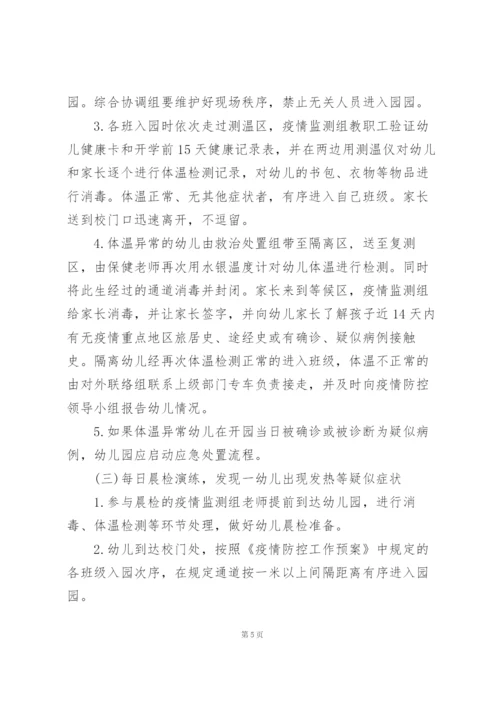 幼儿园开学前疫情防控应急演练方案 三篇.docx